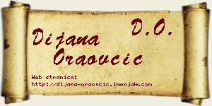 Dijana Oraovčić vizit kartica